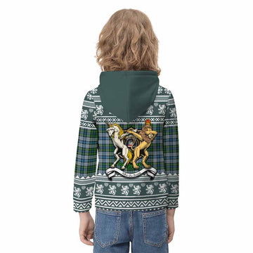 MacNeil (McNeil) Clan Tartan Crest Christmas Kid Hoodie Coat of Arms Funny Style