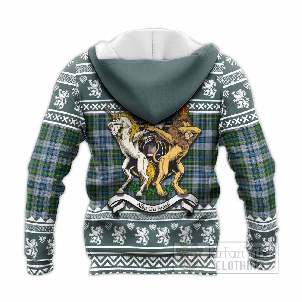 MacNeil (McNeil) Clan Tartan Crest Christmas Knitted Hoodie Coat of Arms Funny Style - Tartan Vibes Clothing