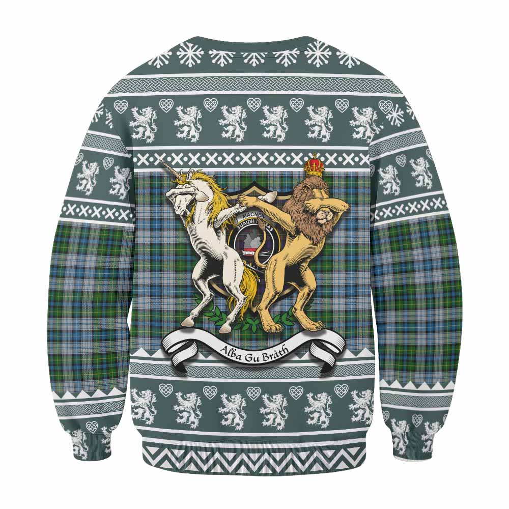 MacNeil (McNeil) Clan Tartan Crest Christmas Sweatshirt Coat of Arms Funny Style - Tartan Vibes Clothing