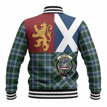 MacNeil (McNeil) Crest Tartan Baseball Jacket with Lion Rampant Saltire Style