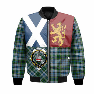 MacNeil (McNeil) Crest Tartan Bomber Jacket with Lion Rampant Saltire Style