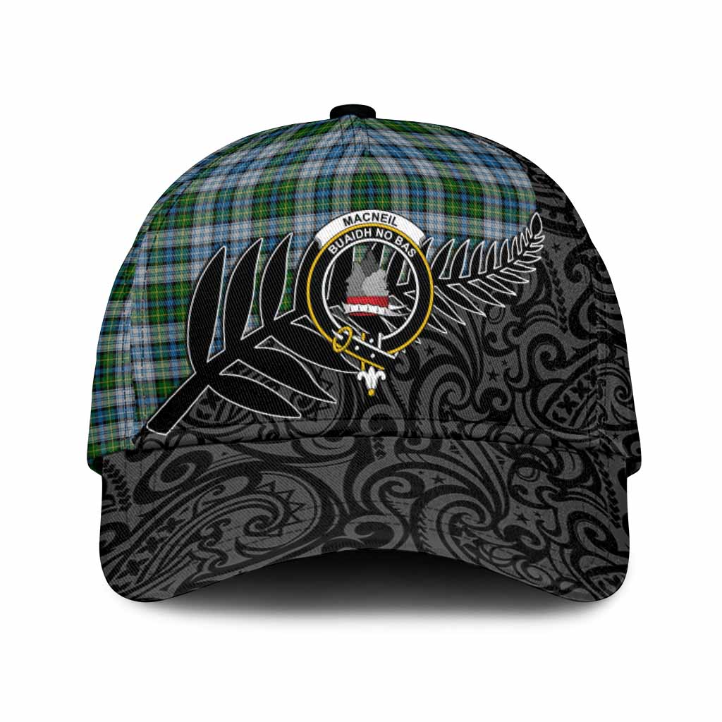 MacNeil (McNeil) Crest Tartan Classic Cap with New Zealand Silver Fern Half Style