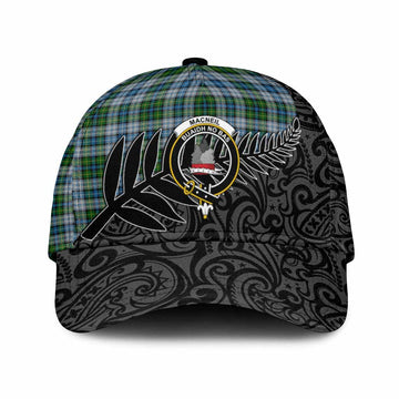 MacNeil (McNeil) Crest Tartan Classic Cap with New Zealand Silver Fern Half Style