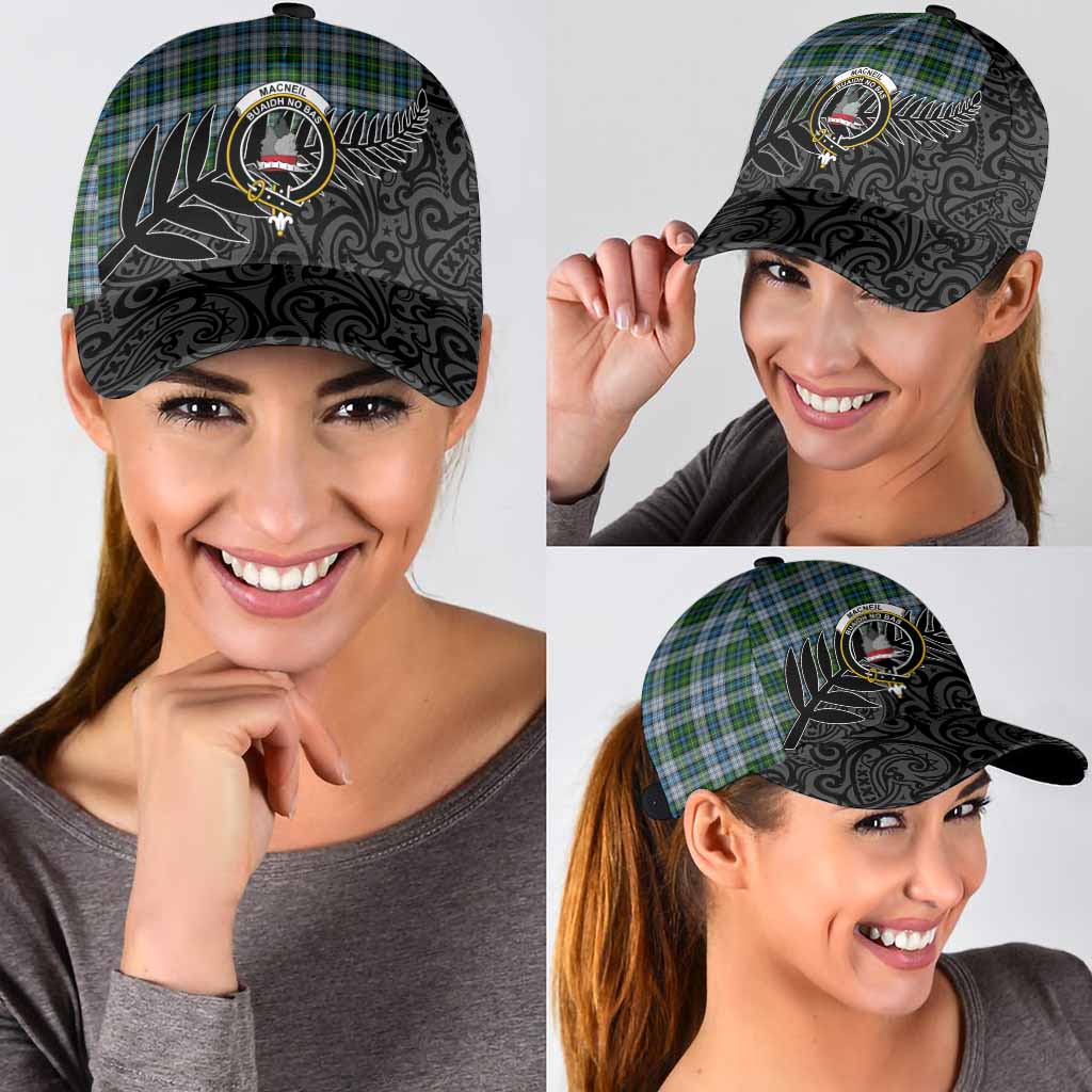 MacNeil (McNeil) Crest Tartan Classic Cap with New Zealand Silver Fern Half Style