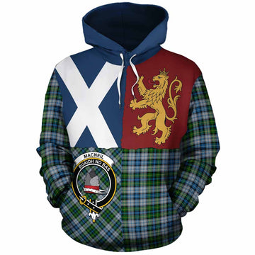 MacNeil (McNeil) Crest Tartan Cotton Hoodie with Lion Rampant Saltire Style
