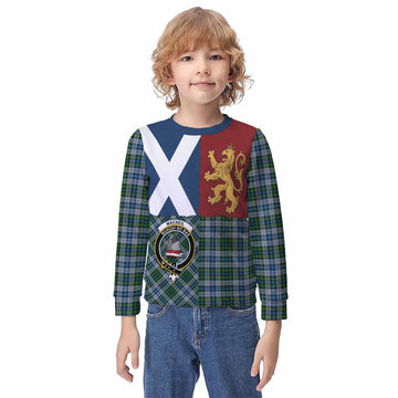 MacNeil (McNeil) Crest Tartan Kid Knitted Sweatshirt with Lion Rampant Saltire Style