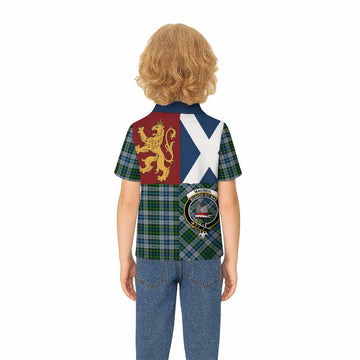 MacNeil (McNeil) Crest Tartan Kid Polo Shirt with Lion Rampant Saltire Style