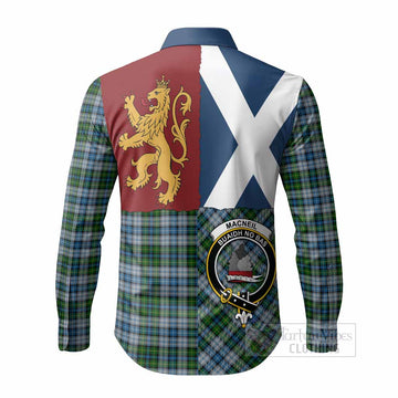 MacNeil (McNeil) Crest Tartan Long Sleeve Button Shirts with Lion Rampant Saltire Style