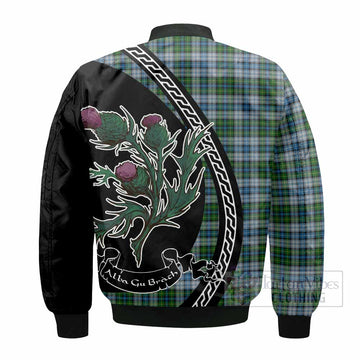 MacNeil (McNeil) Family Crest Tartan Bomber Jacket Alba Thistle Inspired