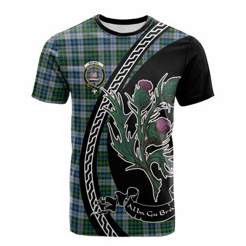 MacNeil (McNeil) Family Crest Tartan Cotton T-shirt Alba Thistle Inspired