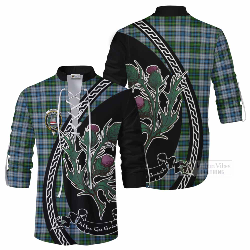 MacNeil (McNeil) Family Crest Tartan Ghillie Shirt Alba Thistle Inspired - Tartan Vibes Clothing