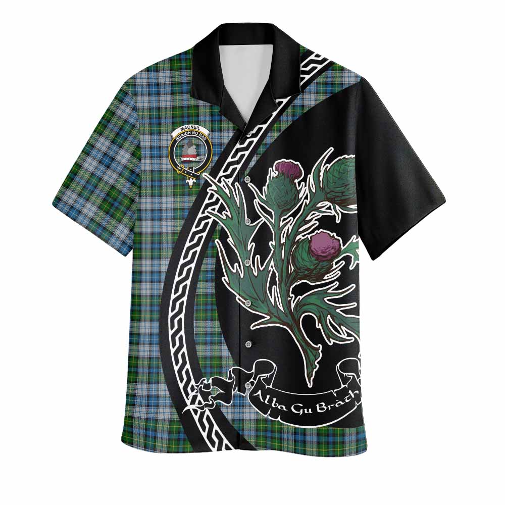 MacNeil (McNeil) Family Crest Tartan Hawaiian Shirt Alba Thistle Inspired - Tartan Vibes Clothing