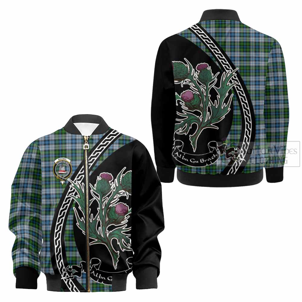 MacNeil (McNeil) Family Crest Tartan Kid Bomber Jacket Alba Thistle Inspired - Tartan Vibes Clothing