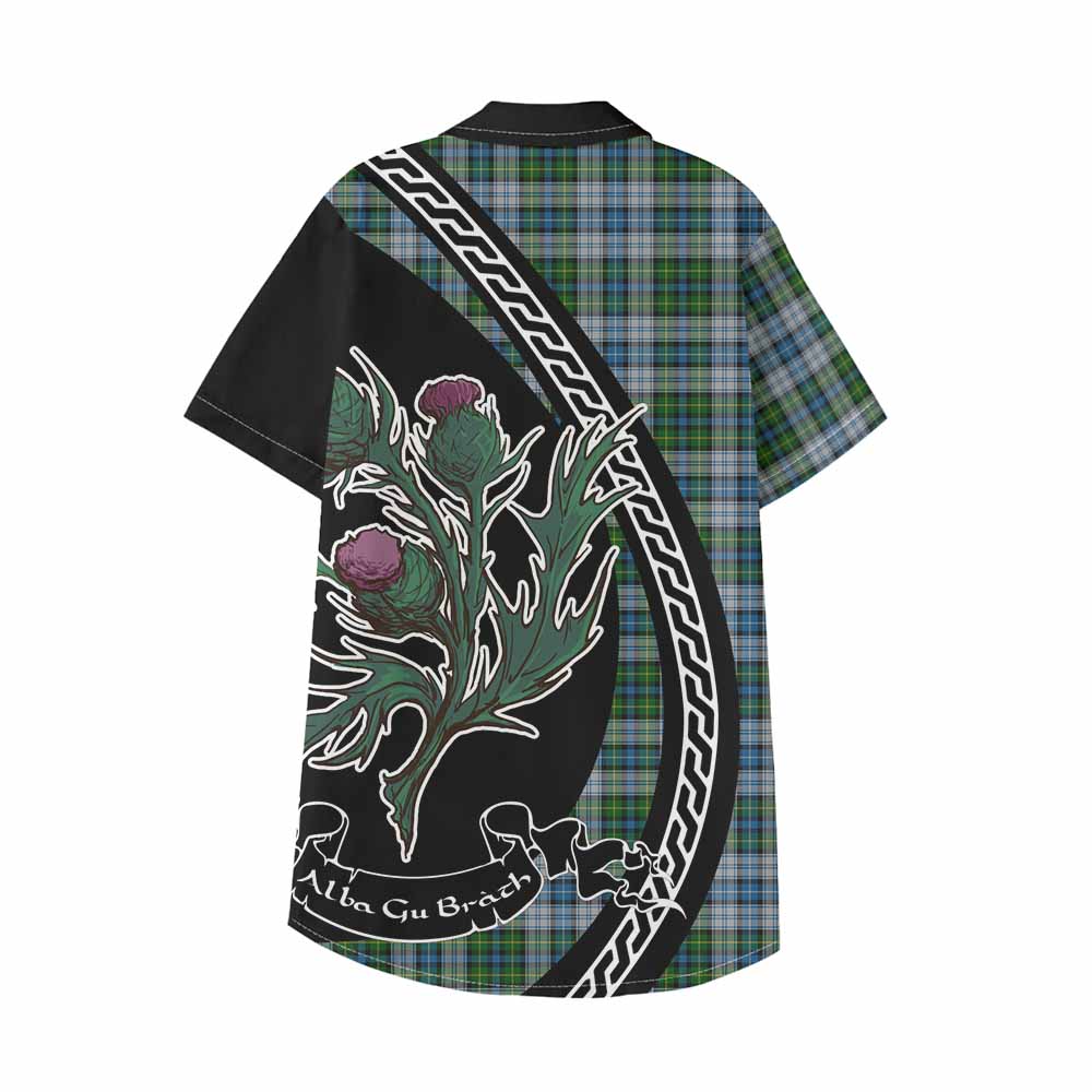 MacNeil (McNeil) Family Crest Tartan Kid Hawaiian Shirt Alba Thistle Inspired - Tartan Vibes Clothing