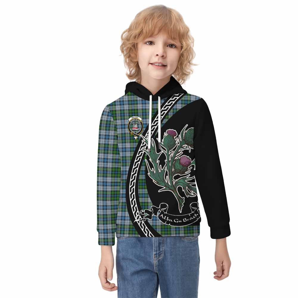 MacNeil (McNeil) Family Crest Tartan Kid Hoodie Alba Thistle Inspired - Tartan Vibes Clothing