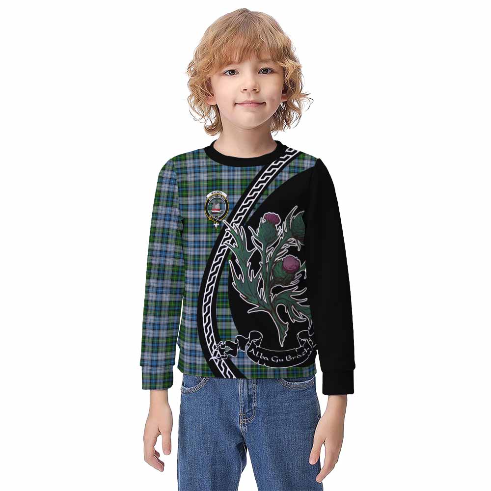 MacNeil (McNeil) Family Crest Tartan Kid Knitted Sweatshirt Alba Thistle Inspired - Tartan Vibes Clothing
