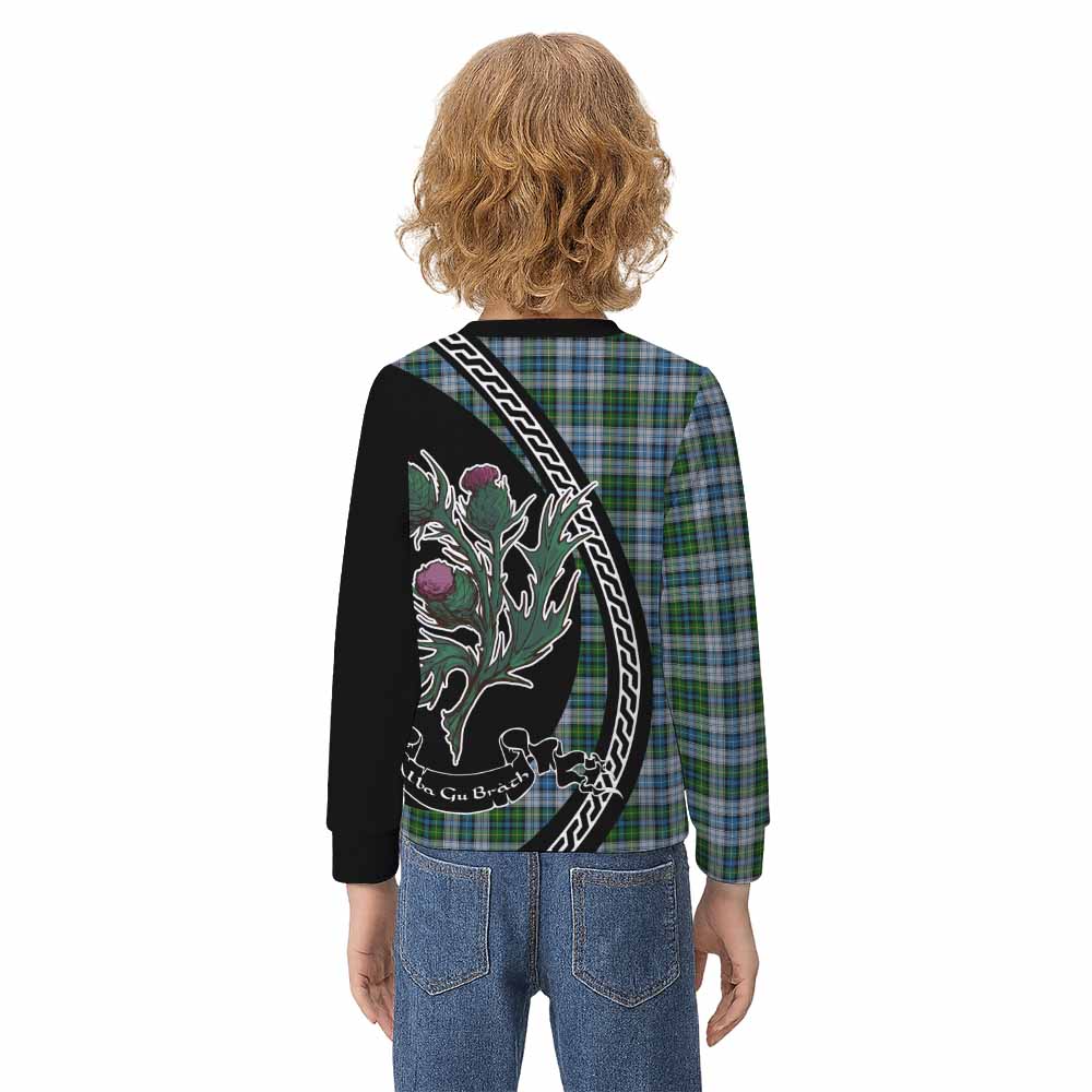 MacNeil (McNeil) Family Crest Tartan Kid Knitted Sweatshirt Alba Thistle Inspired - Tartan Vibes Clothing