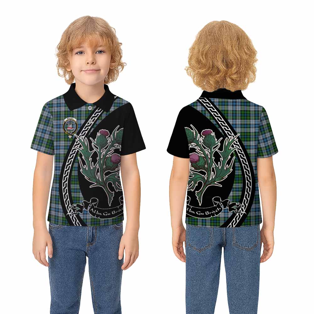 MacNeil (McNeil) Family Crest Tartan Kid Polo Shirt Alba Thistle Inspired - Tartan Vibes Clothing