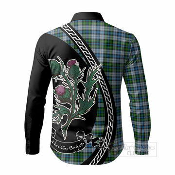 MacNeil (McNeil) Family Crest Tartan Long Sleeve Button Shirts Alba Thistle Inspired