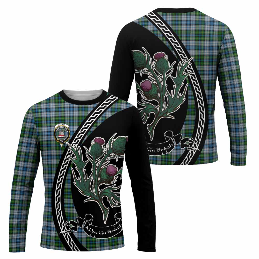 MacNeil (McNeil) Family Crest Tartan Long Sleeve T-Shirt Alba Thistle Inspired - Tartan Vibes Clothing