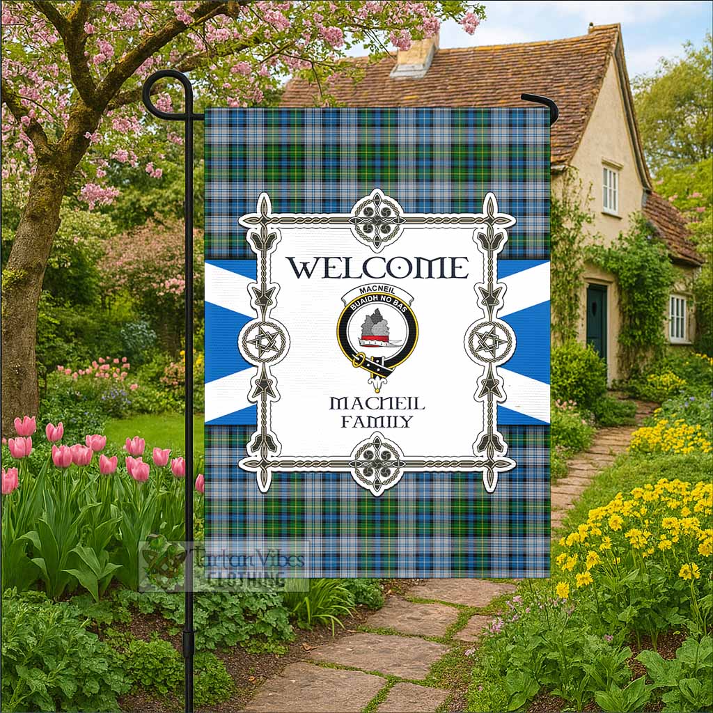 MacNeil (McNeil) Family Crest Tartan Welcome Garden Flag Saltire Harmony Style - Tartan Vibes Clothing