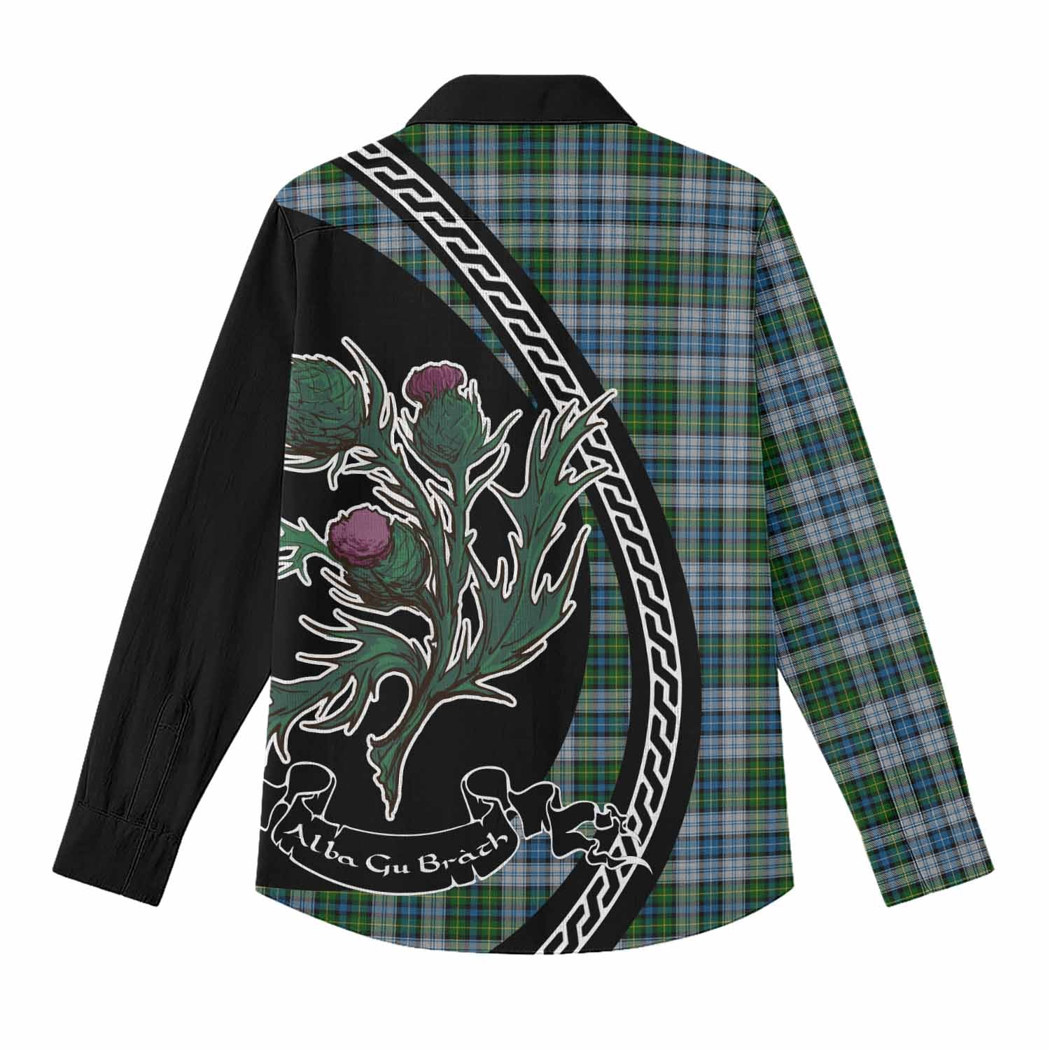 MacNeil (McNeil) Family Crest Tartan Women Casual Shirt Alba Thistle Inspired - Tartan Vibes Clothing