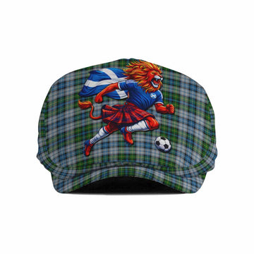 MacNeil (McNeil) Scotland Football Tartan Flat Cap, Jeff Cap Lion Mascot Go Scottish Flat Cap - Tartan Vibes Clothing