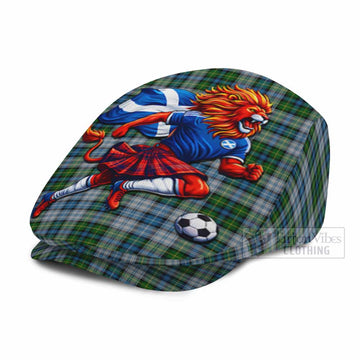 MacNeil (McNeil) Scotland Football Tartan Flat Cap, Jeff Cap Lion Mascot Go Scottish - Tartan Vibes Clothing