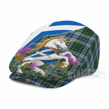 MacNeil (McNeil) Scottish Tartan Unicorn Heritage Flat Cap, Jeff Cap