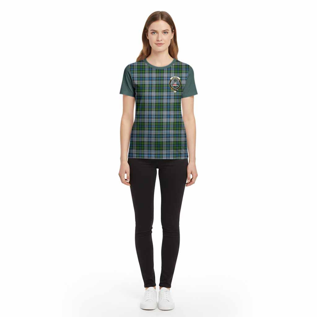 MacNeil (McNeil) Tartan Accent Cotton T-shirt with Family Crest
