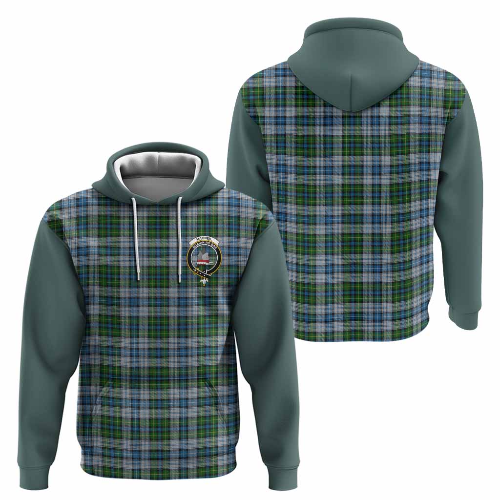 MacNeil (McNeil) Tartan Accent Hoodie with Family Crest