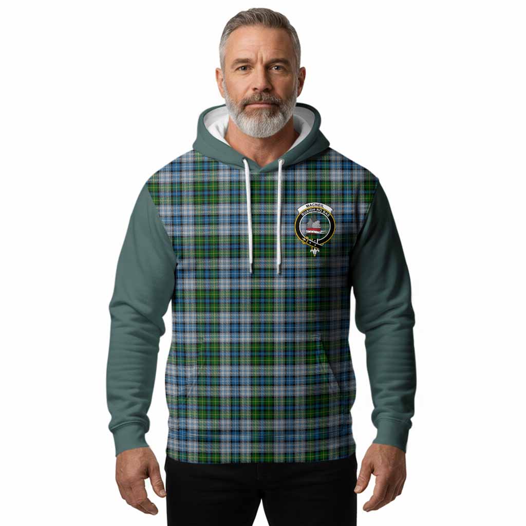 MacNeil (McNeil) Tartan Accent Hoodie with Family Crest