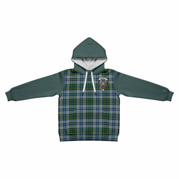 MacNeil (McNeil) Tartan Accent Kid Hoodie with Family Crest