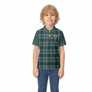 MacNeil (McNeil) Tartan Accent Kid Polo Shirt with Family Crest