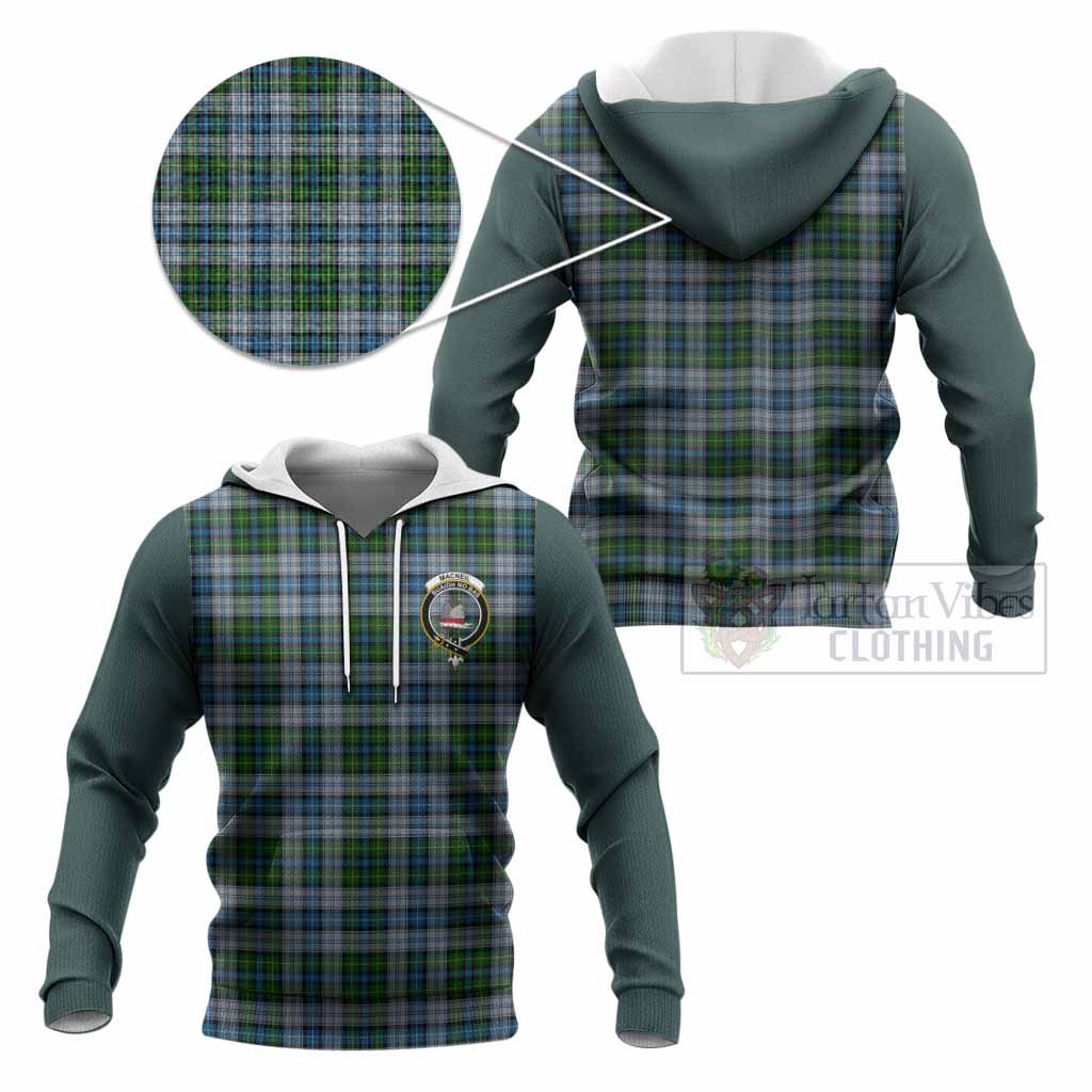 MacNeil (McNeil) Tartan Accent Knitted Hoodie with Family Crest