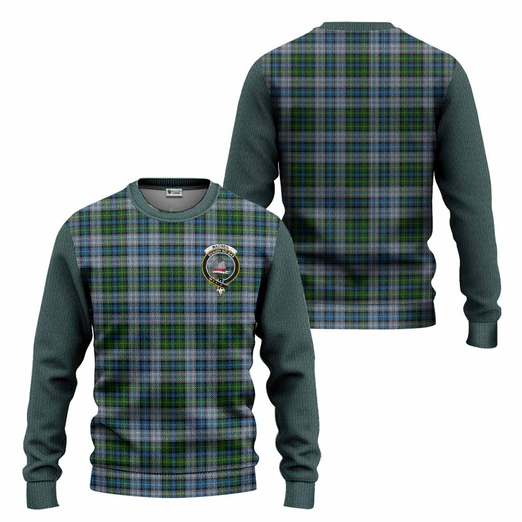 MacNeil (McNeil) Tartan Accent Knitted Sweater with Family Crest