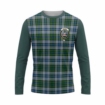 MacNeil (McNeil) Tartan Accent Long Sleeve T-Shirt with Family Crest