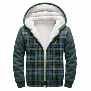 MacNeil (McNeil) Tartan Accent Sherpa Hoodie with Family Crest