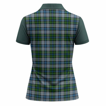 MacNeil (McNeil) Tartan Accent Women Polo Shirt with Family Crest