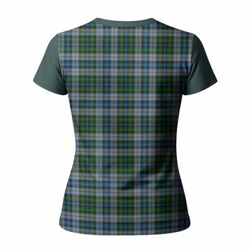 MacNeil (McNeil) Tartan Accent Women T shirt with Family Crest