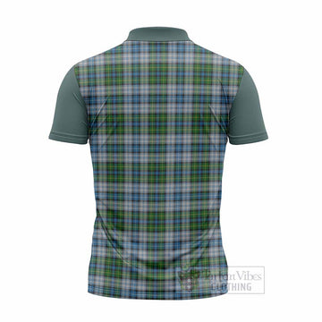 MacNeil (McNeil) Tartan Accent Zipper Polo Shirt with Family Crest