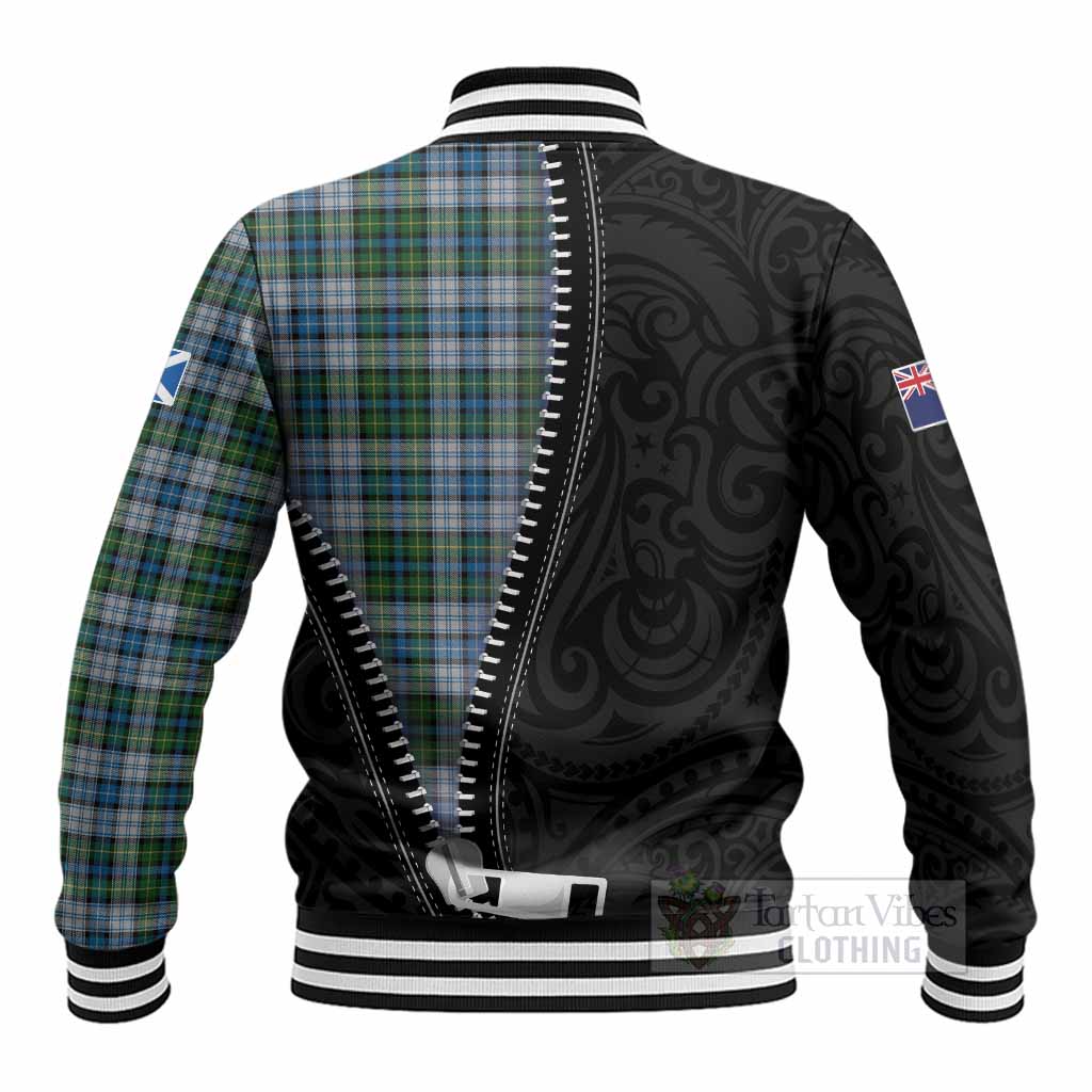 MacNeil (McNeil) Tartan Baseball Jacket New Zealand Pattern Unique Zipper Stylized