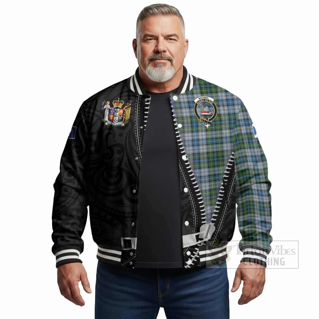 MacNeil (McNeil) Tartan Baseball Jacket New Zealand Pattern Unique Zipper Stylized