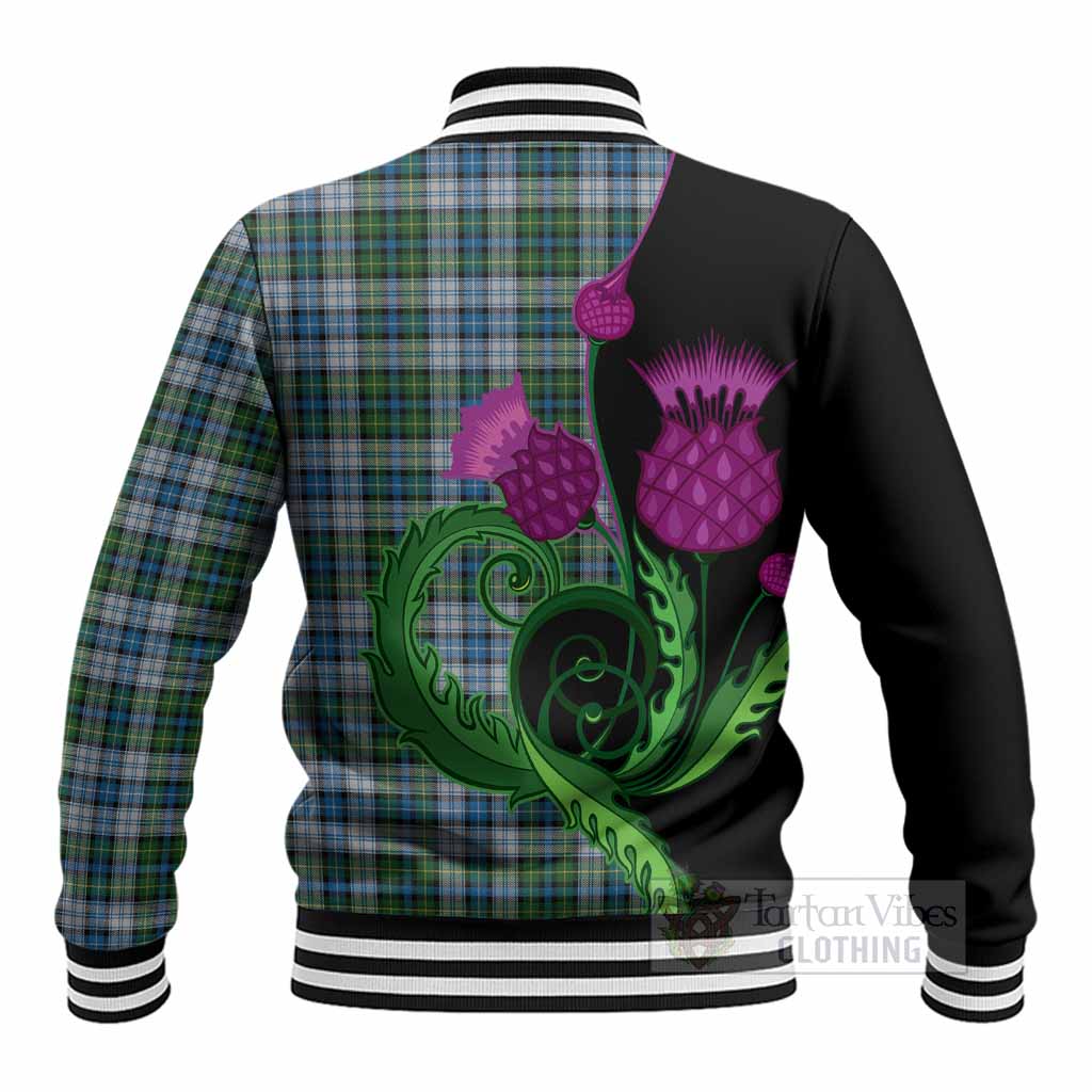 MacNeil (McNeil) Tartan Baseball Jacket Traditional Scottish Thistle