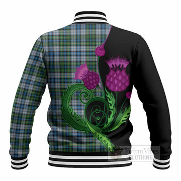 MacNeil (McNeil) Tartan Baseball Jacket Traditional Scottish Thistle