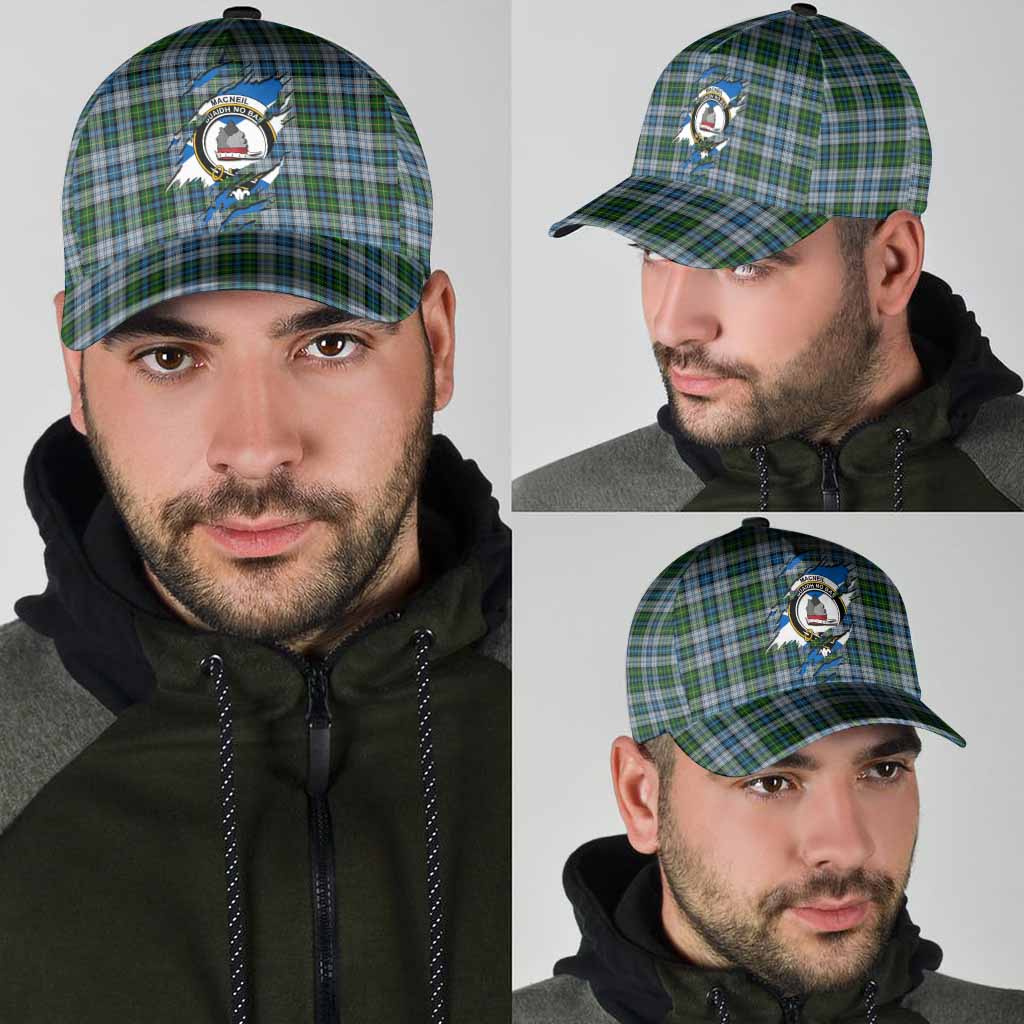 MacNeil (McNeil) Tartan Classic Cap with Family Crest In Me Style
