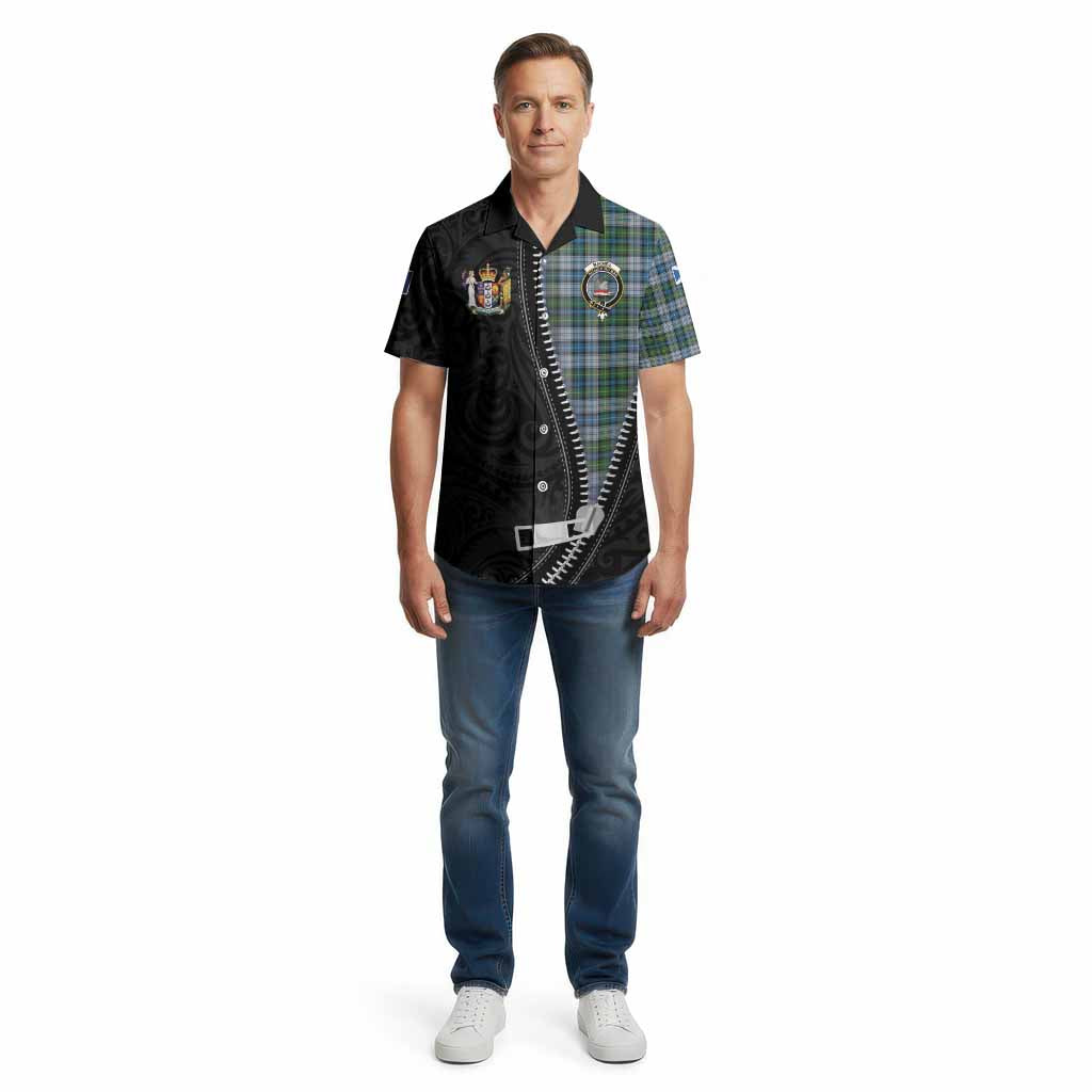 MacNeil (McNeil) Tartan Cotton Hawaiian Shirt New Zealand Pattern Unique Zipper Stylized