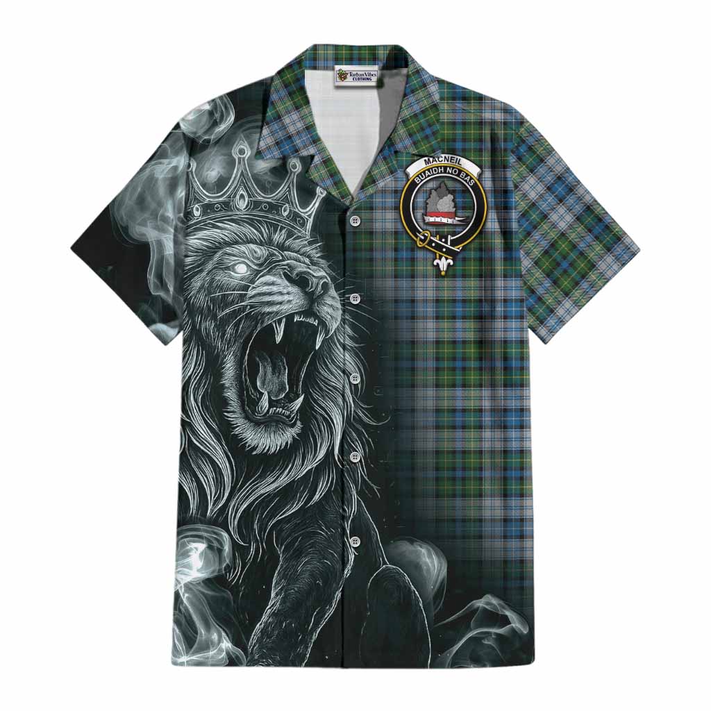 MacNeil (McNeil) Tartan Cotton Hawaiian Shirt Roaring Lion Heritage