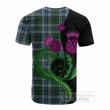MacNeil (McNeil) Tartan Cotton T-shirt Traditional Scottish Thistle