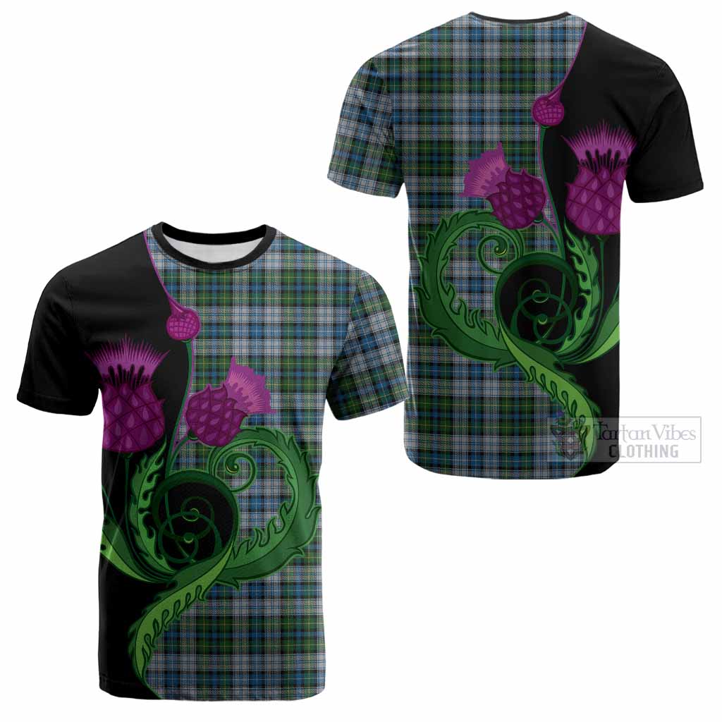 MacNeil (McNeil) Tartan Cotton T-shirt Traditional Scottish Thistle
